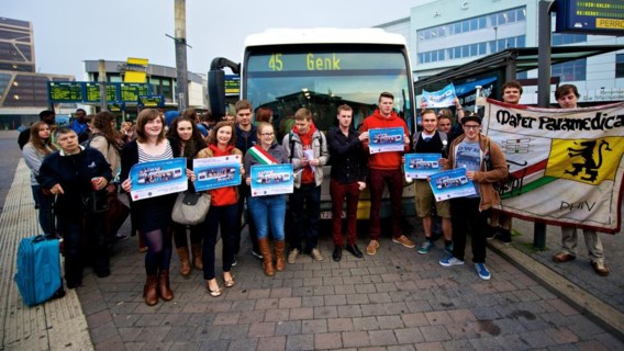 Zowel studenten van de KHLim, PXL als de UHasselt voerden gisteren actie aan het Hasseltse station.