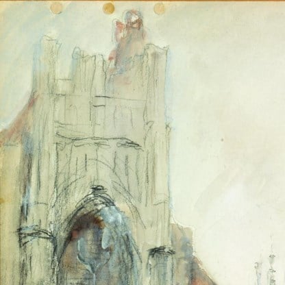 Max Slevogt, ‘De kathedraal van Leuven’, 1914.