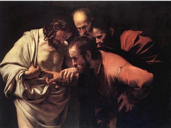 Caravaggio’s ‘Ongelovige Thomas’ (Museum Sanssouci, Berlijn).