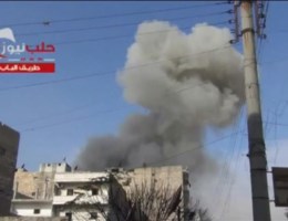 Luchtaanvallen op Syrische stad Aleppo