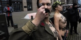 IN BEELD. Femen protesteert tegen Poetin in Brussel