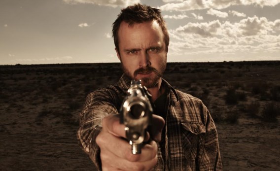 Aaron Paul als Jesse Pinkman in ‘Breaking bad’: het vijfde seizoen is te zien op Canvas vanaf 17 februari. De dvd is nu uit.