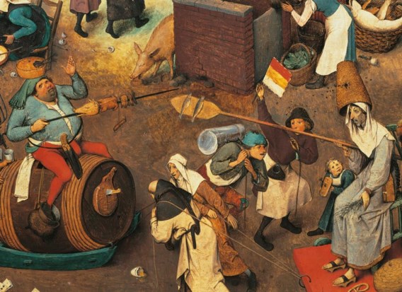 Detail uit ‘Het gevecht tussen carnaval en vastentijd’, Pieter Bruegel de Oude (1559).