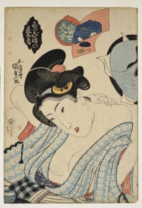 Een voorbeeld van de Japanse prentkunst ‘ukiyo-e’.