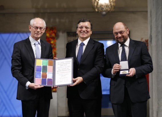 De EU krijgt de Nobelprijs voor de Vrede.