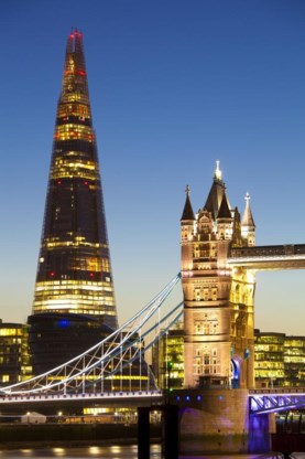 Klassiekers zoals de Tower Bridge vallen in het niet naast nieuwe toppers als de Scherf.