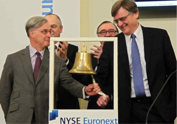 Maart 2012: d’Ieteren en Elia treden toe tot het selecte clubje van de Bel20. Euronext Brussel is vooral voor kleinere beursgenoteerde Belgische bedrijven belangrijk.