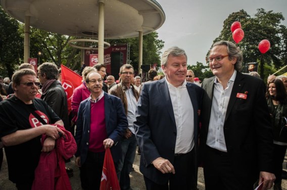 De ministers Jean-Claude Marcourt en Jean-Pascal Labille trekken op 1 mei de PS-campagne op gang.