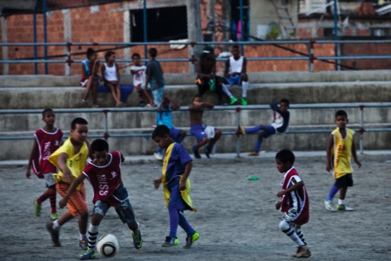 Training in de favela.