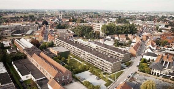 De 131 flats komen tussen de Westerlaan en Molenstraat.