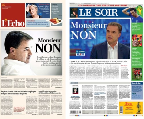 Franstalige kranten over ‘Monsieur NON’