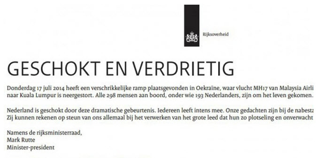Rouwadvertentie in alle Nederlandse kranten | De Standaard