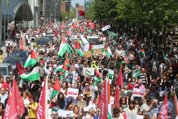 Vier jongeren gerechtelijk aangehouden na pro-Palestina-betoging