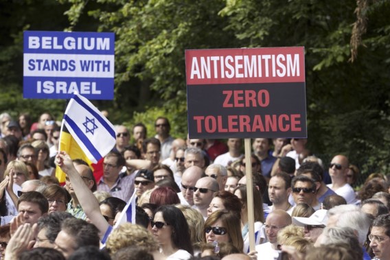 Betoging voor Israël en tegen antisemitisme in Ukkel