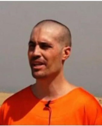 James Foley voor zijn onthoofding.