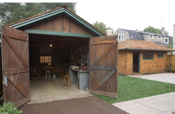 Industrieel erfgoed: de garage in Palo Alto waar HP in 1939 begon.