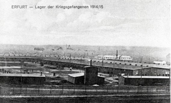 In het kamp van Erfurt zaten 15.000 krijgsgevangenen opgesloten.