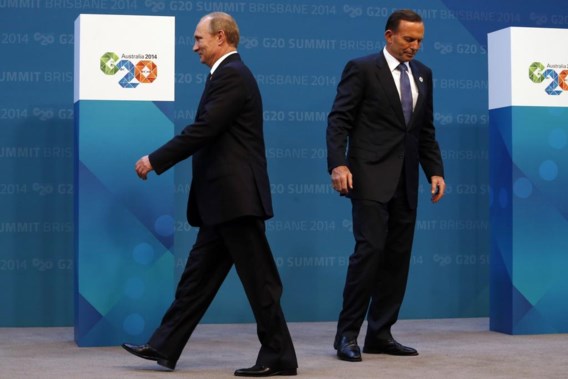 Poetin werd op de G20-bijeenkomst in Australië door westerse leiders in de hoek gedrongen. 