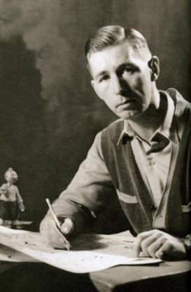 Hergé in 1949: bijna uit het dal.