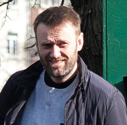 Navalny bij zijn vrijlating.