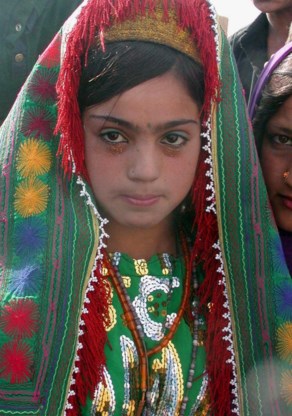 Een twaalf-jarige bruid in Herat, Afghanistan.