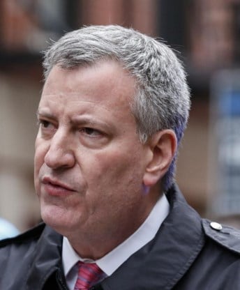 Bill de Blasio, de burgemeester van New York.
