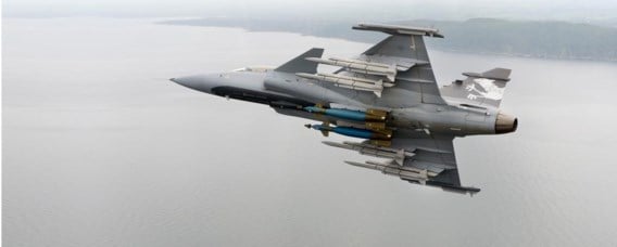 De Saab Gripen is een van de toestellen waarover Defensie al informatie opgevraagd heeft.