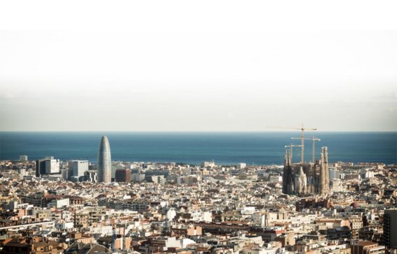 De skyline van Barcelona.