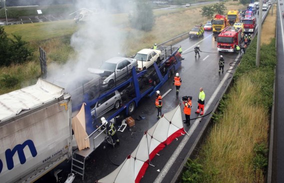 Een Roemeense trucker kwam om het leven toen hij inreed op een vrachtwagen die aan het aanschuiven was.