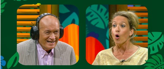 Jacques Vermeire probeert te raden dat Cath Luyten ‘oranje’ zegt – of zegt ze ‘onnozel’?