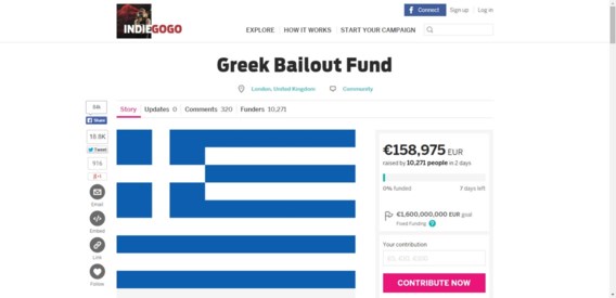 Crowdfunding probeert Grieken nog steeds te redden