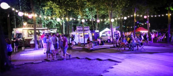 De Food Wood-zone was een oase van rust en gezelligheid.