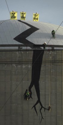 Greenpeace voerde al in 2005 actie tegen de onveiligheid van de centrale van Tihange.