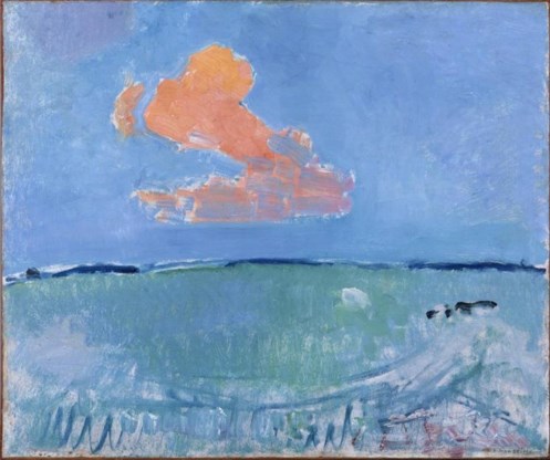 <p>Tussen 1880 en 1914 verlaat de schilderkunst resoluut de weg van het realistisch naschilderen van de werkelijkheid en slaan vele kunstenaars de weg in van de abstractie. ‘Rode Wolk’ door Piet Mondriaan <span class="credit">rr</span></p>