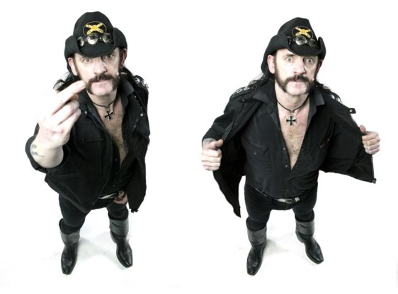 Lemmy in augustus 2005, tijdens een shoot voor het magazine ‘Metal Hammer’.