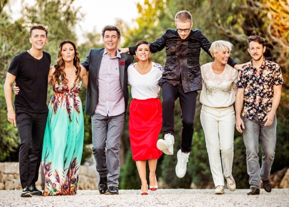 Ian Thomas, Belle Perez, Paul Michiels, Eva De Roovere, Johannes Genard, Dana Winner en Sioen.