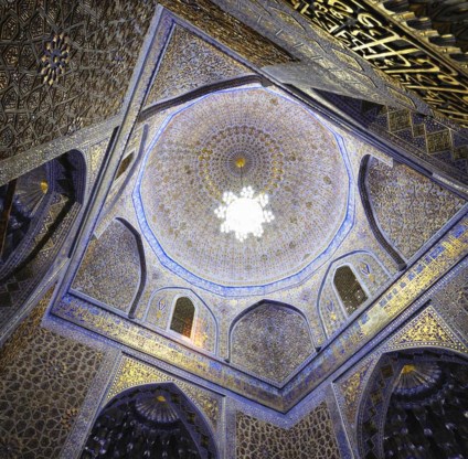 Een van de hoogtepunten op de Zijderoute: de Gur-e Emir in Samarkand, Oezbekistan.