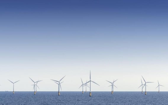 Windmolens op de Thorntonbank.