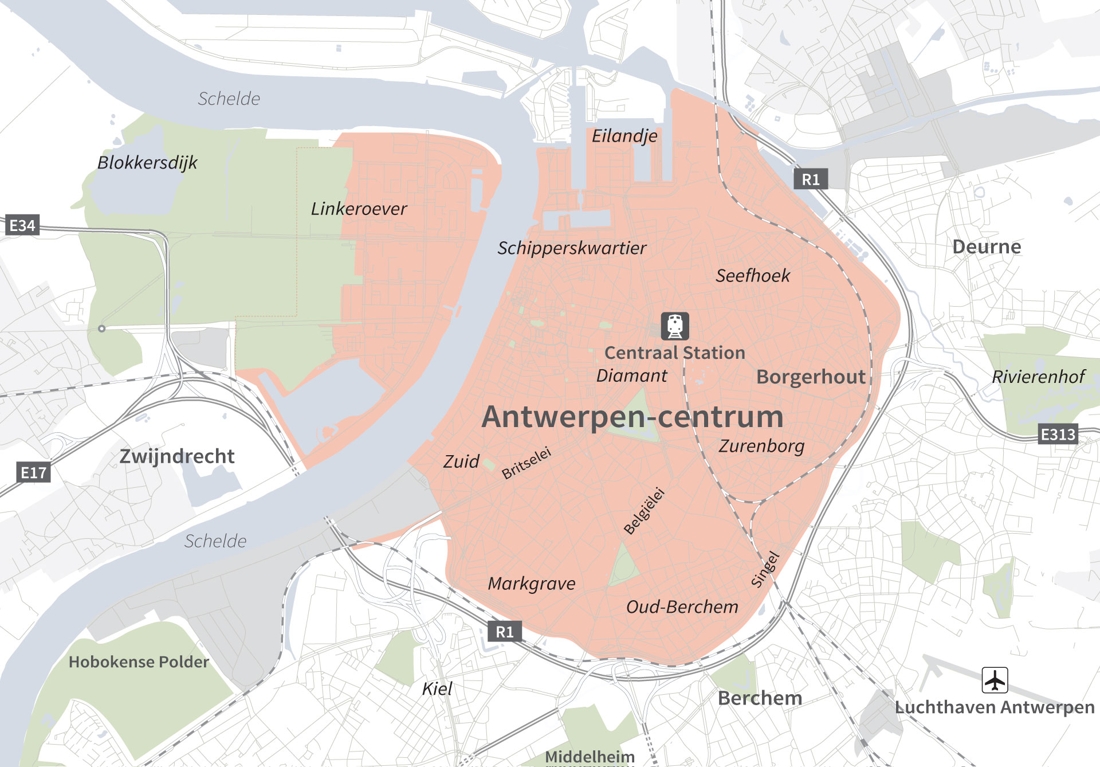 Lage Emissiezone Antwerpen Kaart - Vogels