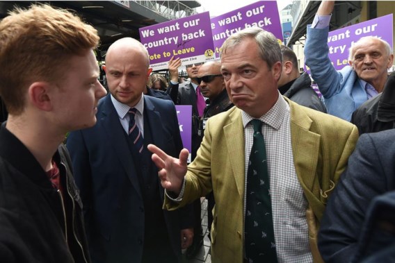 Anthony Heath: ‘Ukip past in de brede populistische trend in Europa tegen de klassieke elites.’ Foto: Ukip-leider Nigel Farage op campagne in Birmingham.