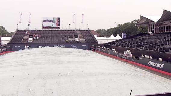 Mannenfinale in Rosmalen wegens regen uitgesteld tot maandag