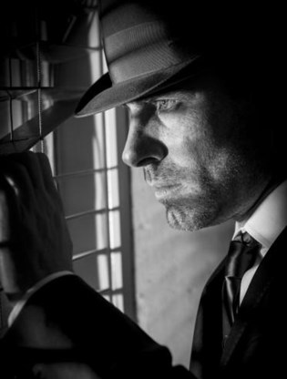 Kevin Janssens als Humphrey Bogart. 