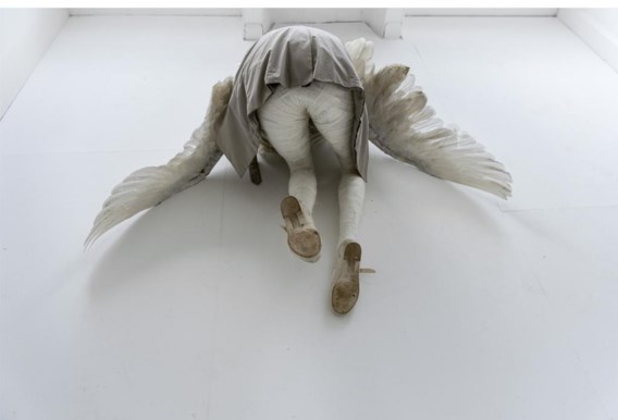 Alet Pilon, ‘Not there’: een beeld met zwanenvleugels. 