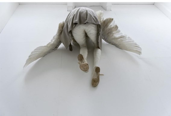 Alet Pilon, ‘Not there’: een beeld met zwanenvleugels.