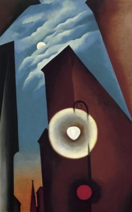 Georgia O’Keeffe, ‘New York street with moon’, 1925.