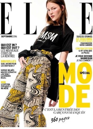 Noor Chaltin siert de cover van het modemagazine Elle.