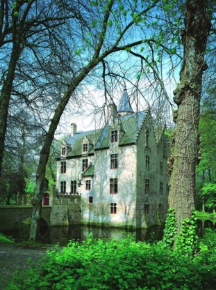 Kasteel van Beauvoorde, buiten uitgerust met een onuitgevoerd landschapsplan en binnen met een trouwe huiszwam.