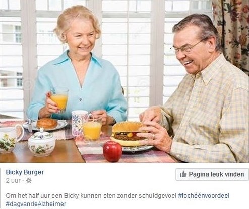 Bicky Burger lacht met alzheimer