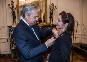 Weduwe van Hergé geridderd in Leopoldsorde