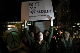Derde avond van protesten na verkiezingsoverwinning Trump